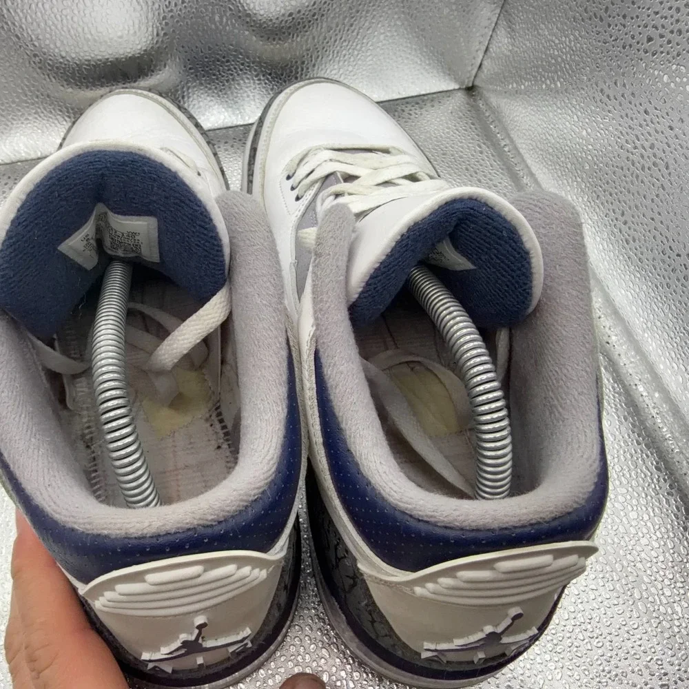 Size 8 Air Jordan Air Jordan 3 Retro Midnight Navy Mens Sneaker Shoes CT8532-140